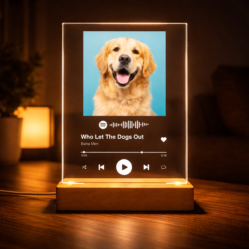 Lámpara Spotify Mascota | La Canción de Tu Compañero Personalizada LED