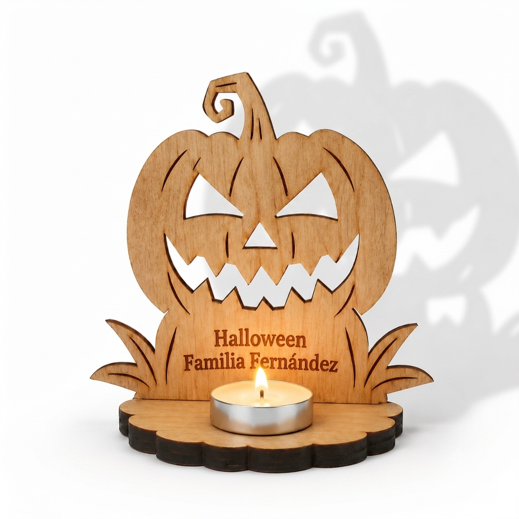 Lámpara de Halloween personalizada con nombre calabaza decorativa LED