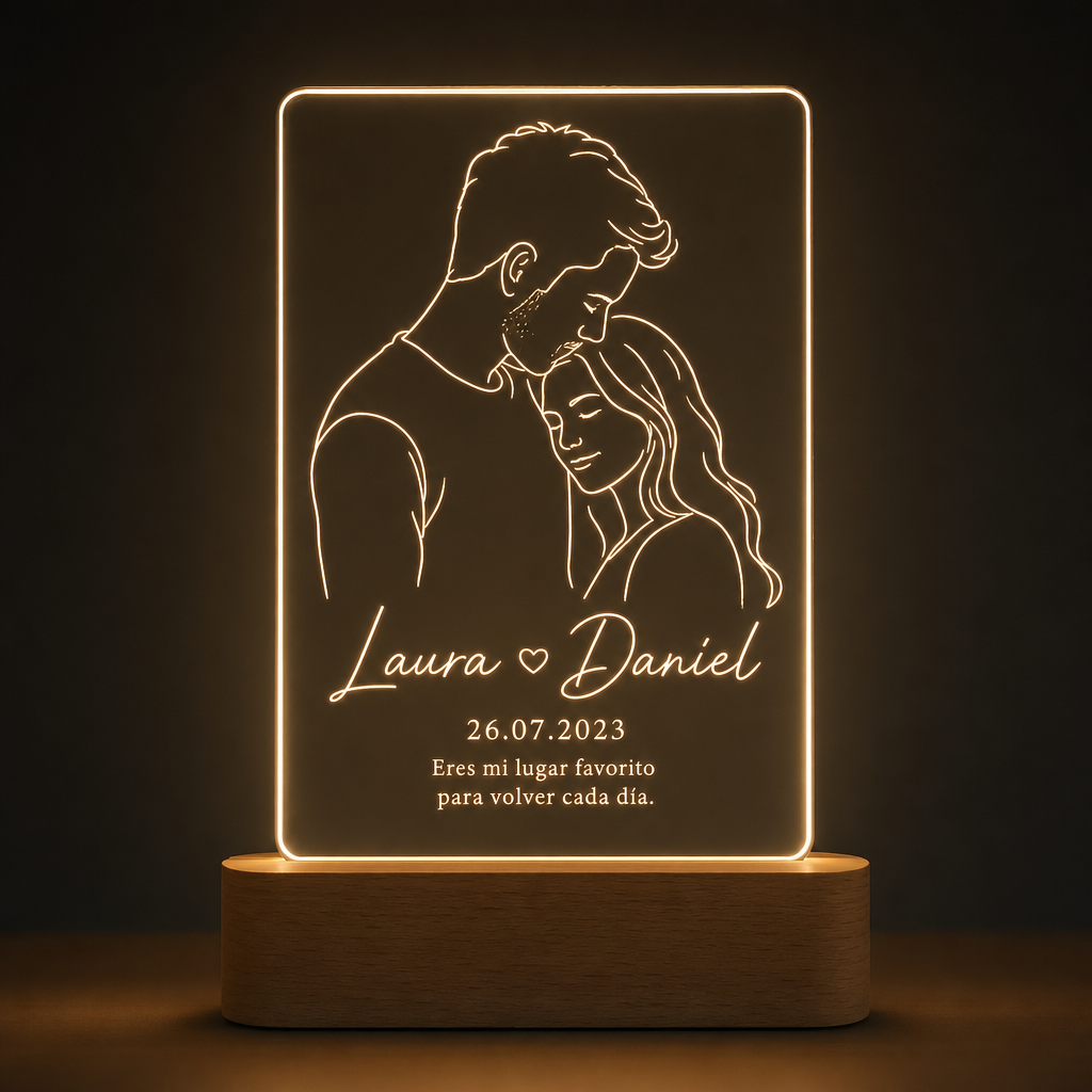 Lámpara conmemorativa en recuerdo de un ser querido personalizada LED