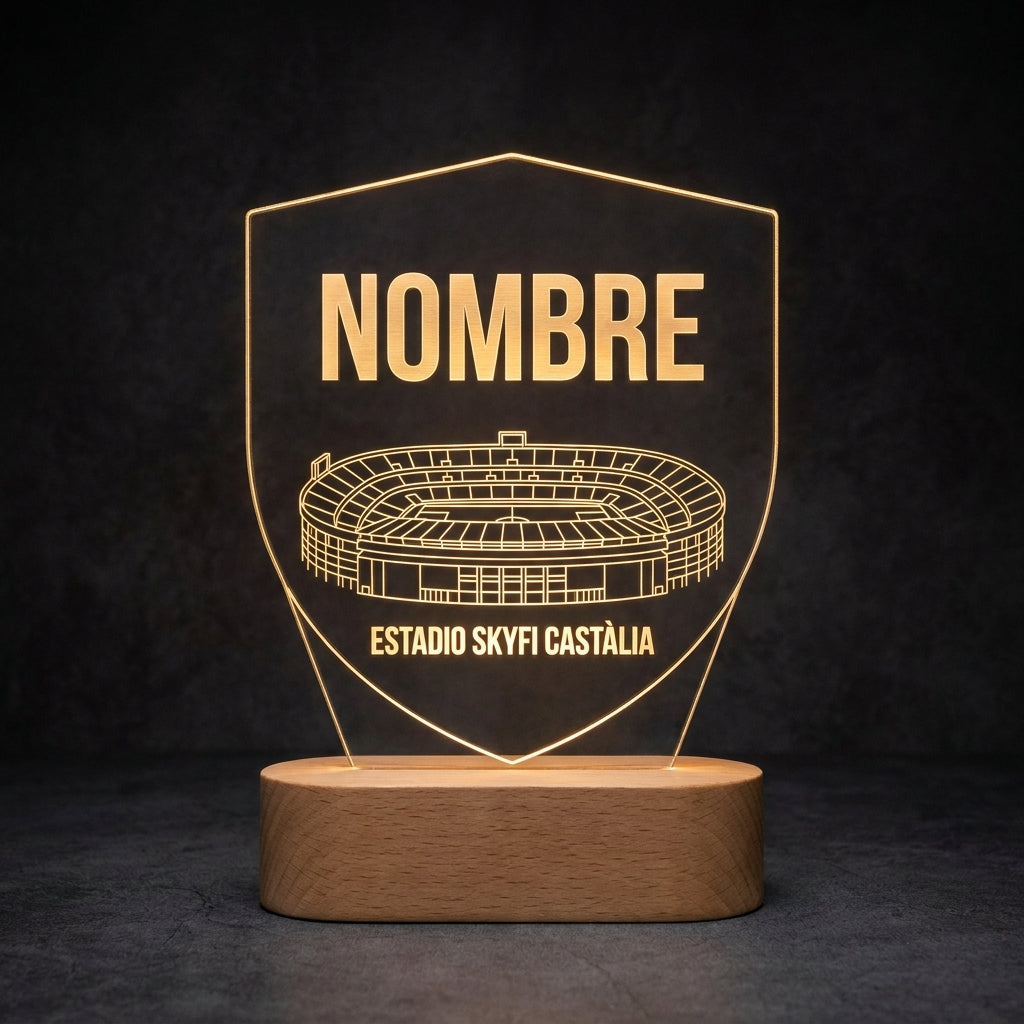 Lámpara estadio Castalia CD Castellón personalizada