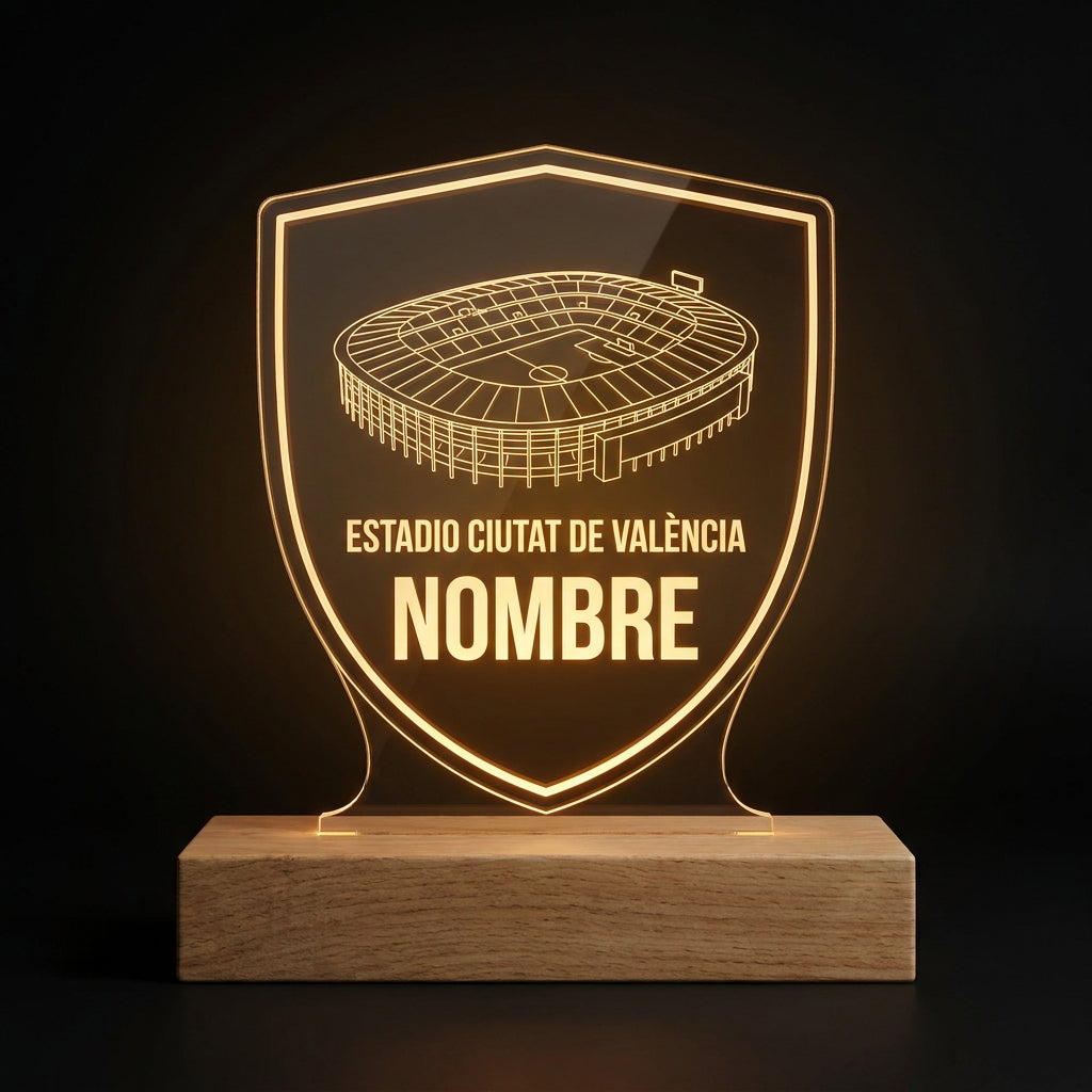 Lámpara estadio Ciutat de València Levante UD personalizada
