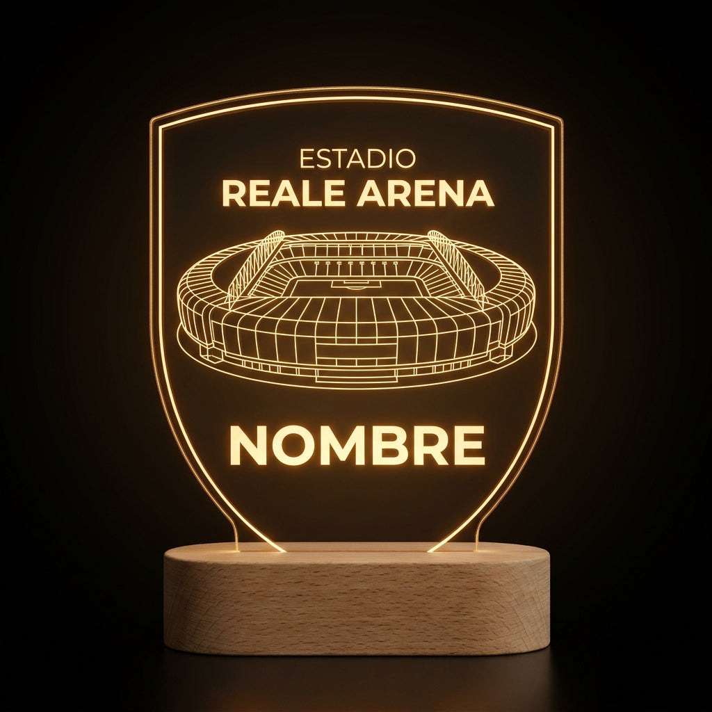 Lámpara estadio Reale Arena Real Sociedad personalizada
