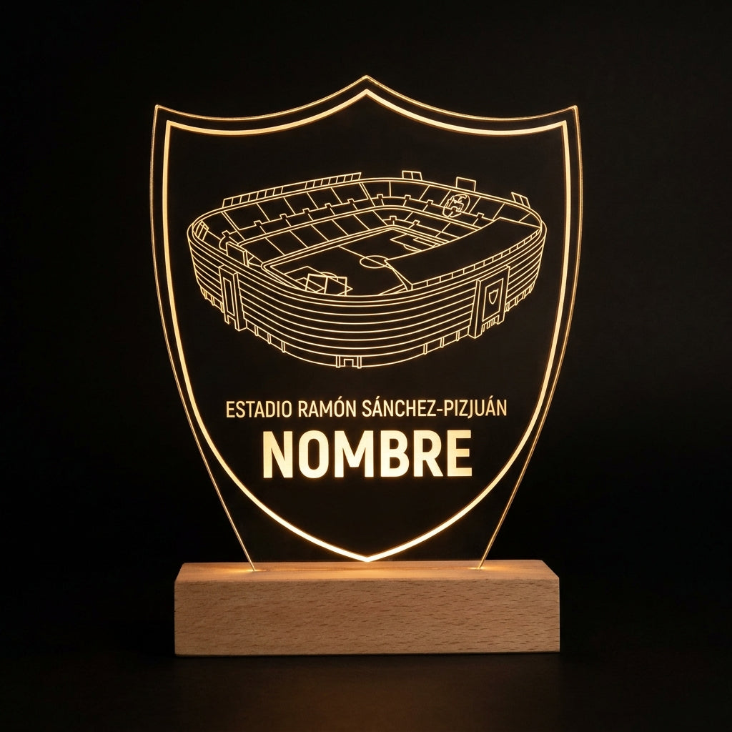 Lámpara estadio Ramón Sánchez-Pizjuán Sevilla FC personalizada