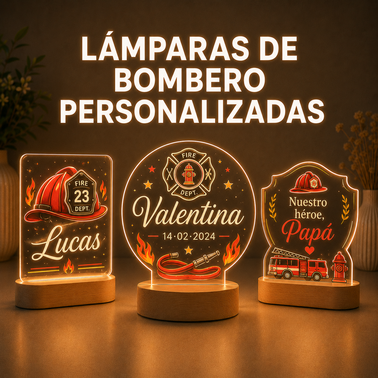 Lámparas de bombero personalizadas