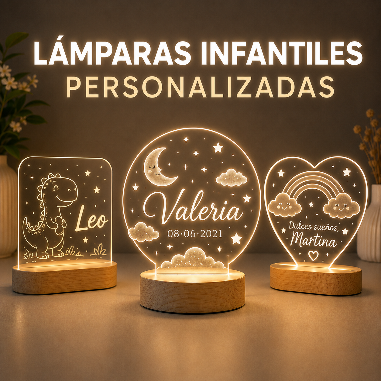 Lámparas infantiles personalizadas