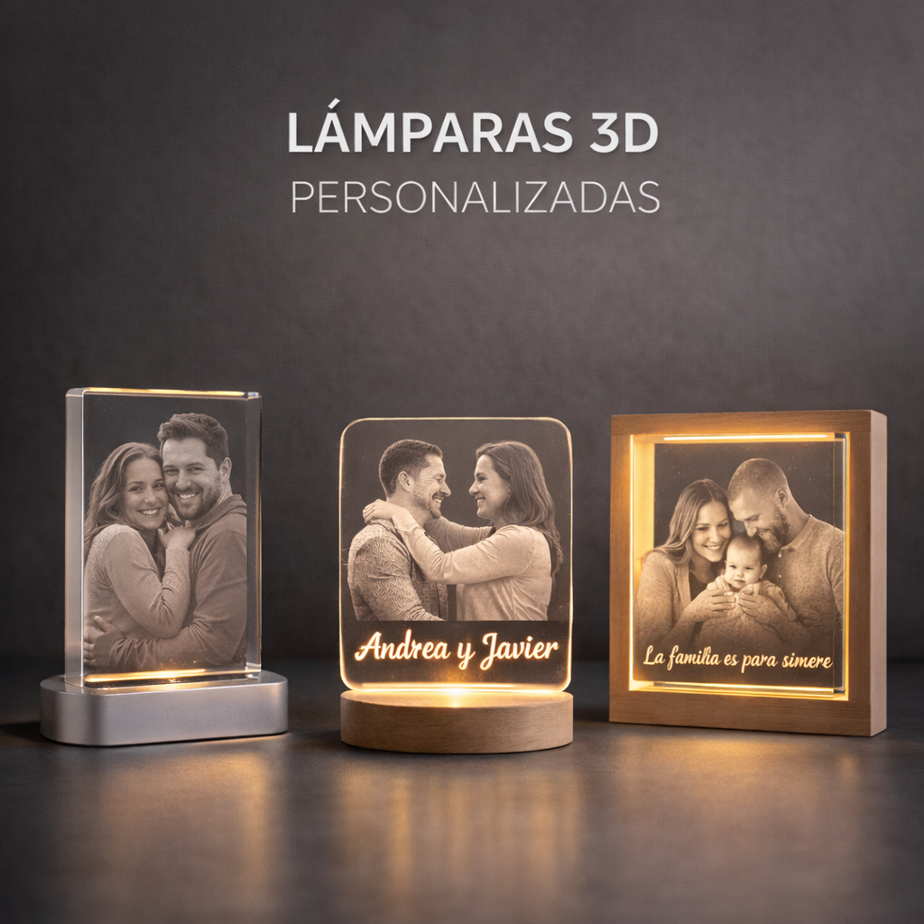 Lámparas 3D con Foto Personalizada