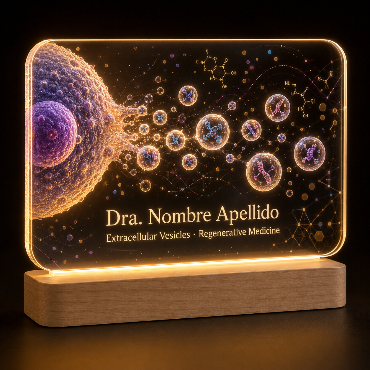 Lámpara vesículas extracelulares personalizada LED