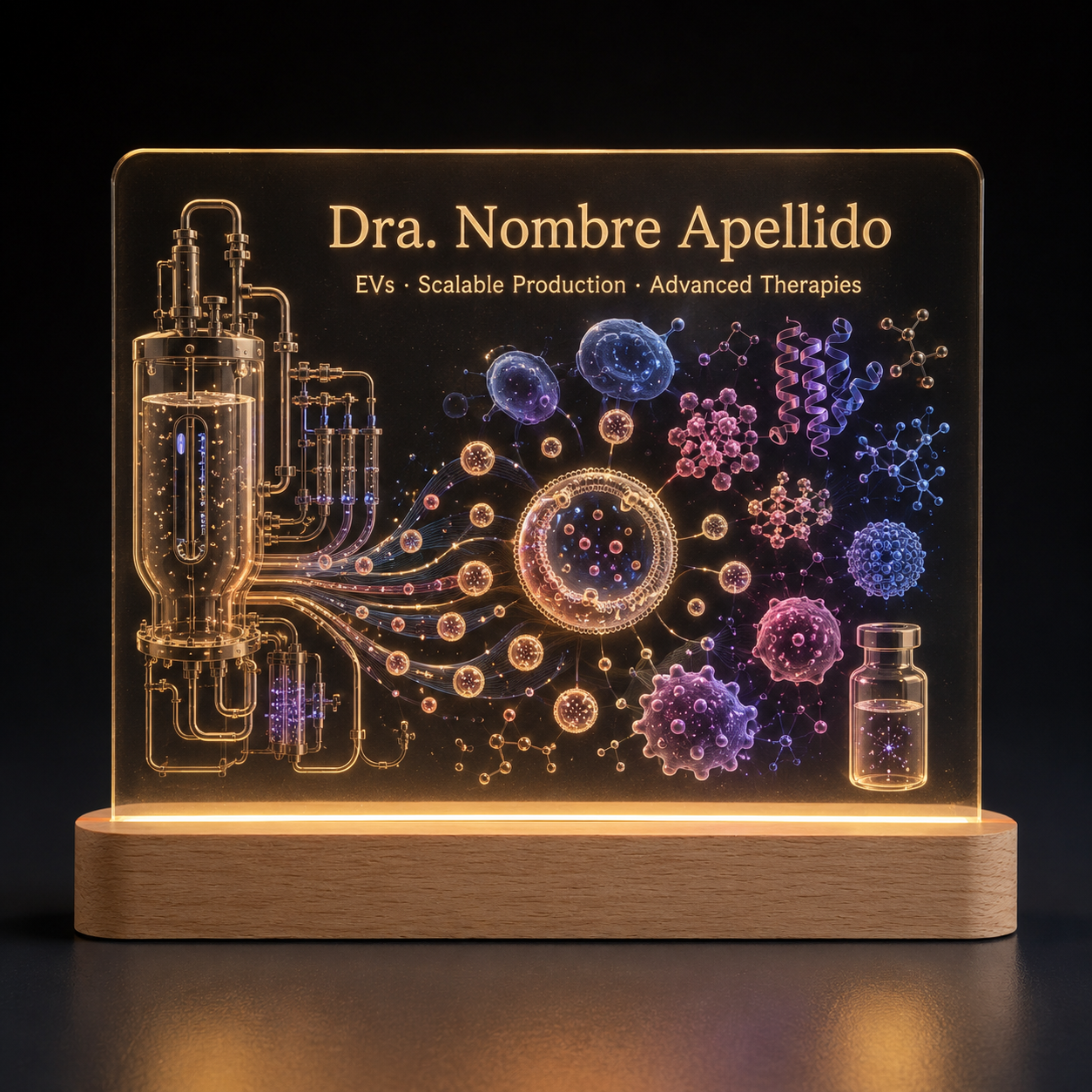 Lámpara biorreactor EVs personalizada LED
