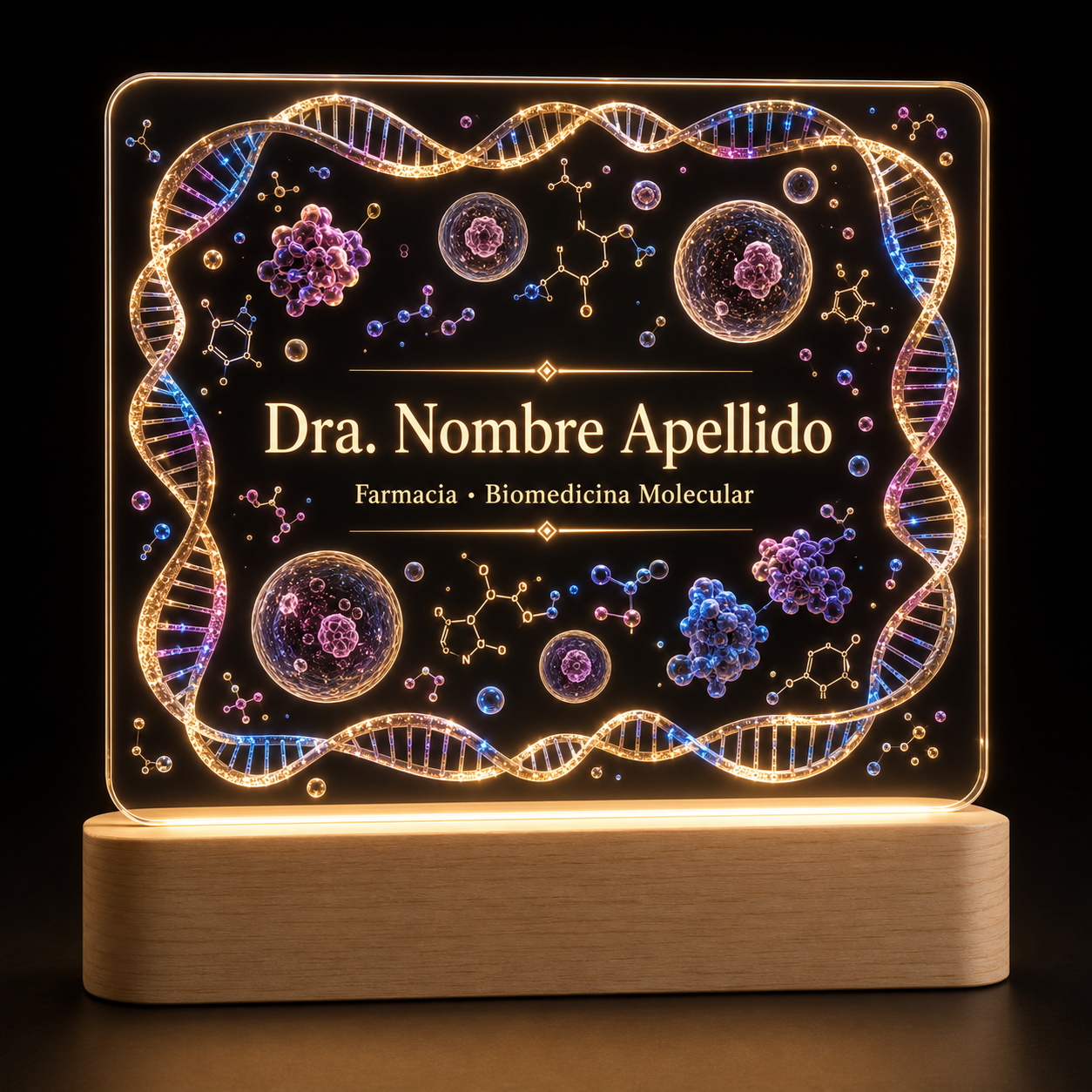 Lámpara ADN molecular personalizada LED