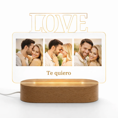 Lampara personalizada con 3 Fotos