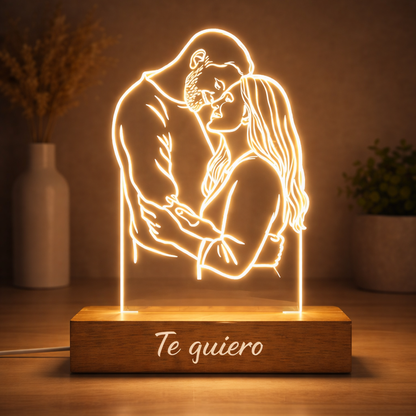 Lampara personalizada con Foto efecto silueta iluminada