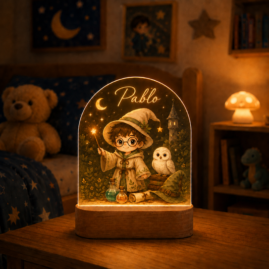 Lámpara Mago Infantil Personalizada | Bosque Encantado
