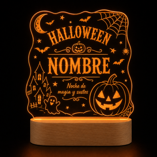 Lámpara de Halloween personalizada LED metacrilato