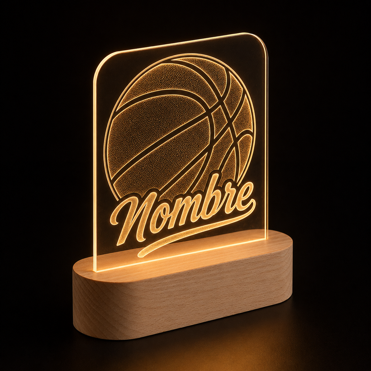 Lámpara de baloncesto personalizada LED metacrilato