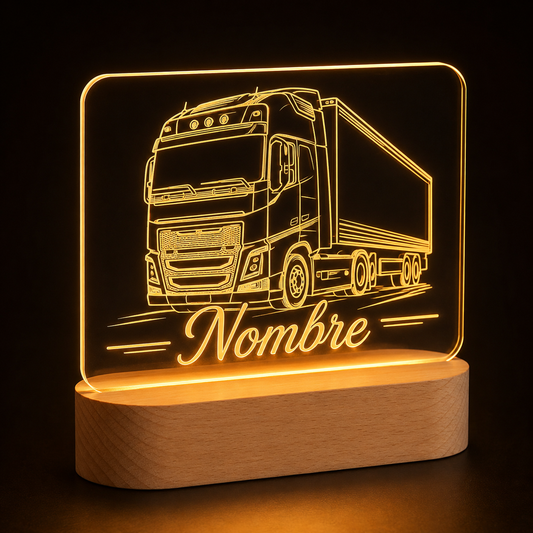 Lámpara de camionero personalizada diseño 2 LED metacrilato