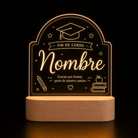 Lámpara de fin de curso para la clase personalizada LED metacrilato