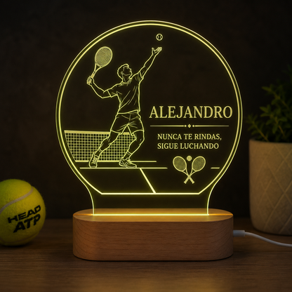 Lámpara de tenis personalizada LED metacrilato
