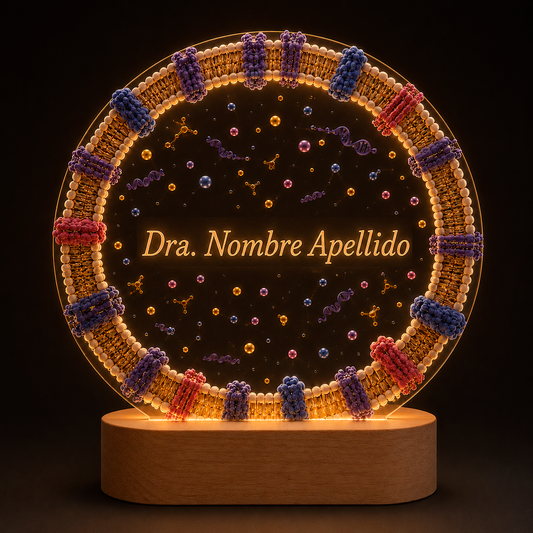 Lámpara LED Membrana Celular Personalizada para Doctor o Doctora con Nombre