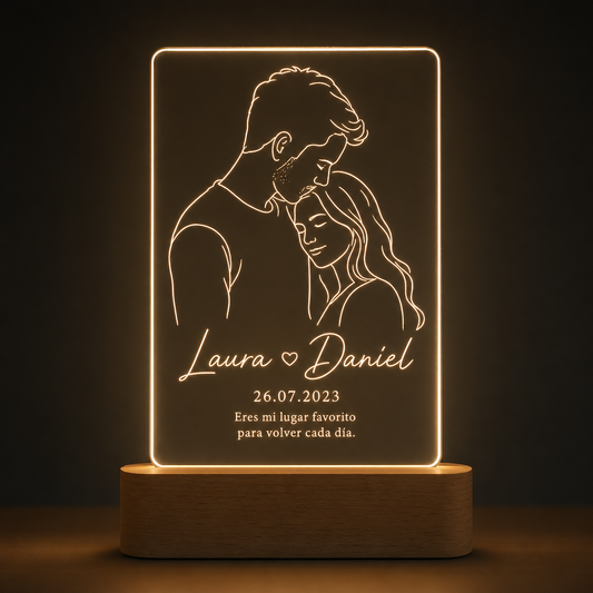 Lámpara conmemorativa en recuerdo de un ser querido personalizada LED
