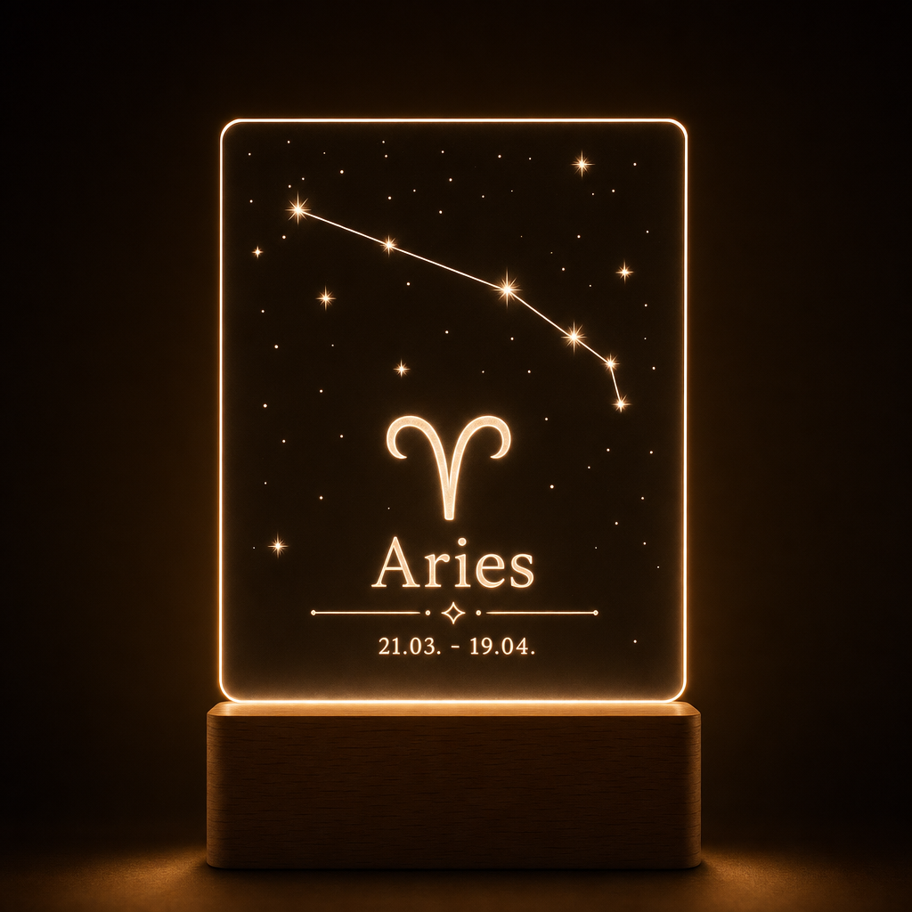Lámpara del signo del zodiaco personalizada con constelación LED
