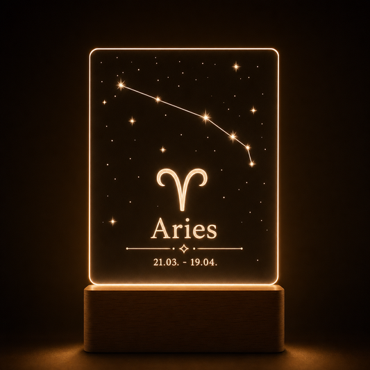 Lámpara del signo del zodiaco personalizada con constelación LED