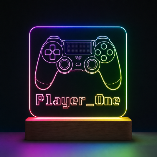 Lámpara gamer personalizada con tu gamertag LED multicolor metacrilato