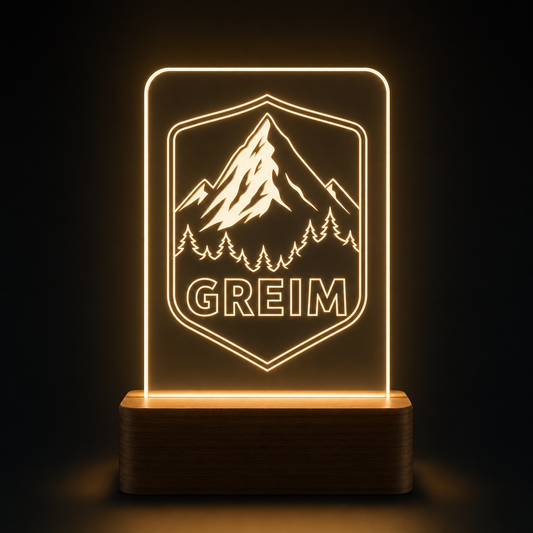 Lámpara Guardia Civil GREIM montaña personalizada LED metacrilato
