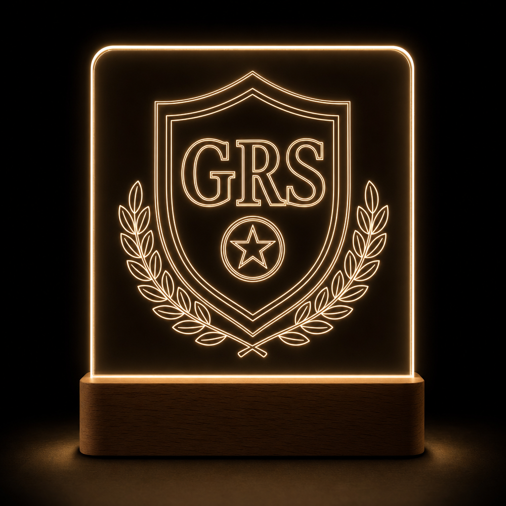 Lámpara Guardia Civil GRS personalizada LED metacrilato