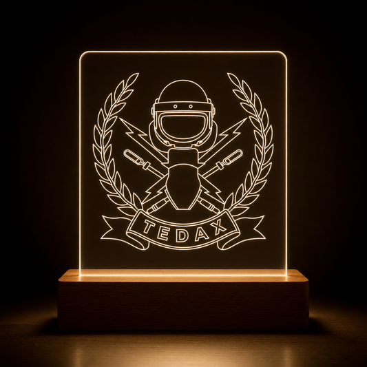 Lámpara Guardia Civil TEDAX-NRBQ personalizada LED metacrilato