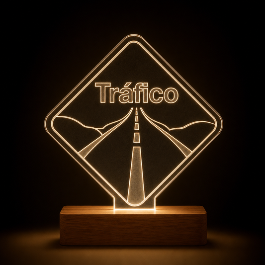 Lámpara Guardia Civil Tráfico personalizada LED metacrilato
