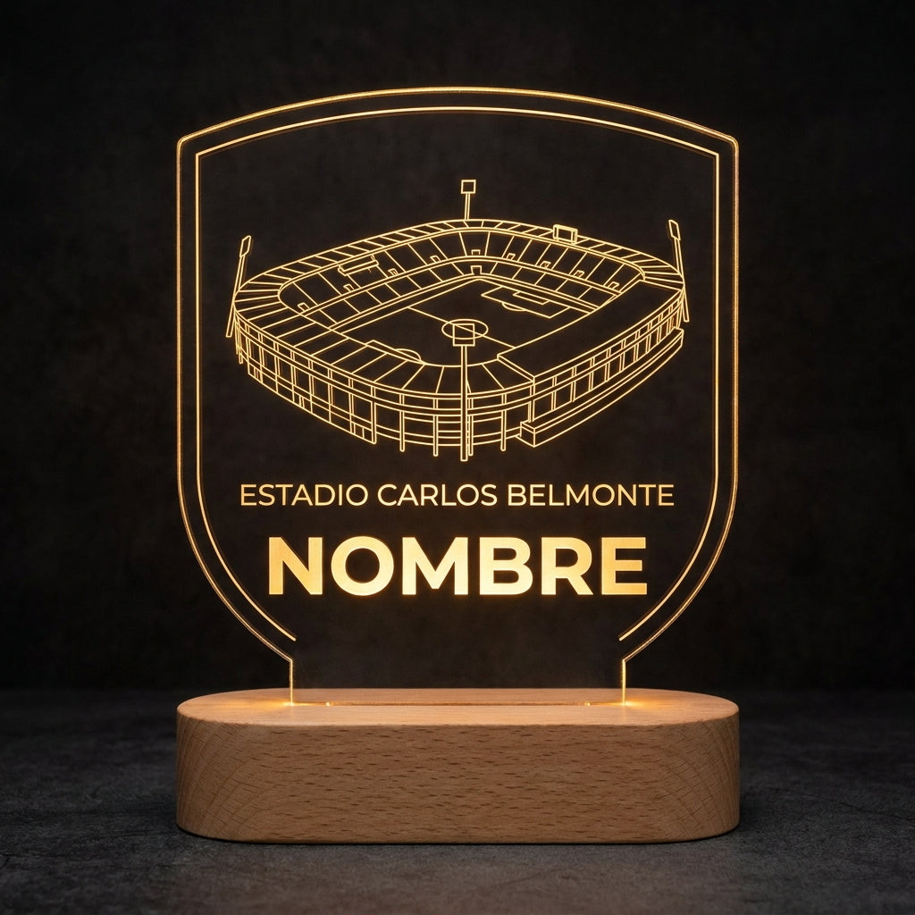 Lámpara estadio Carlos Belmonte Albacete personalizada