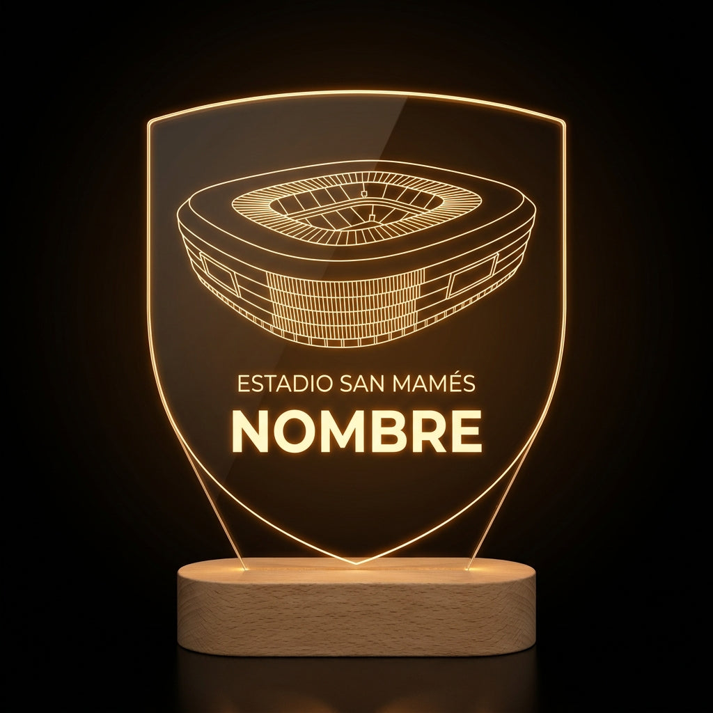 Lámpara estadio San Mamés Athletic Club personalizada