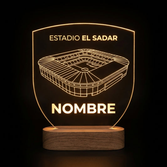 Lámpara estadio El Sadar CA Osasuna personalizada