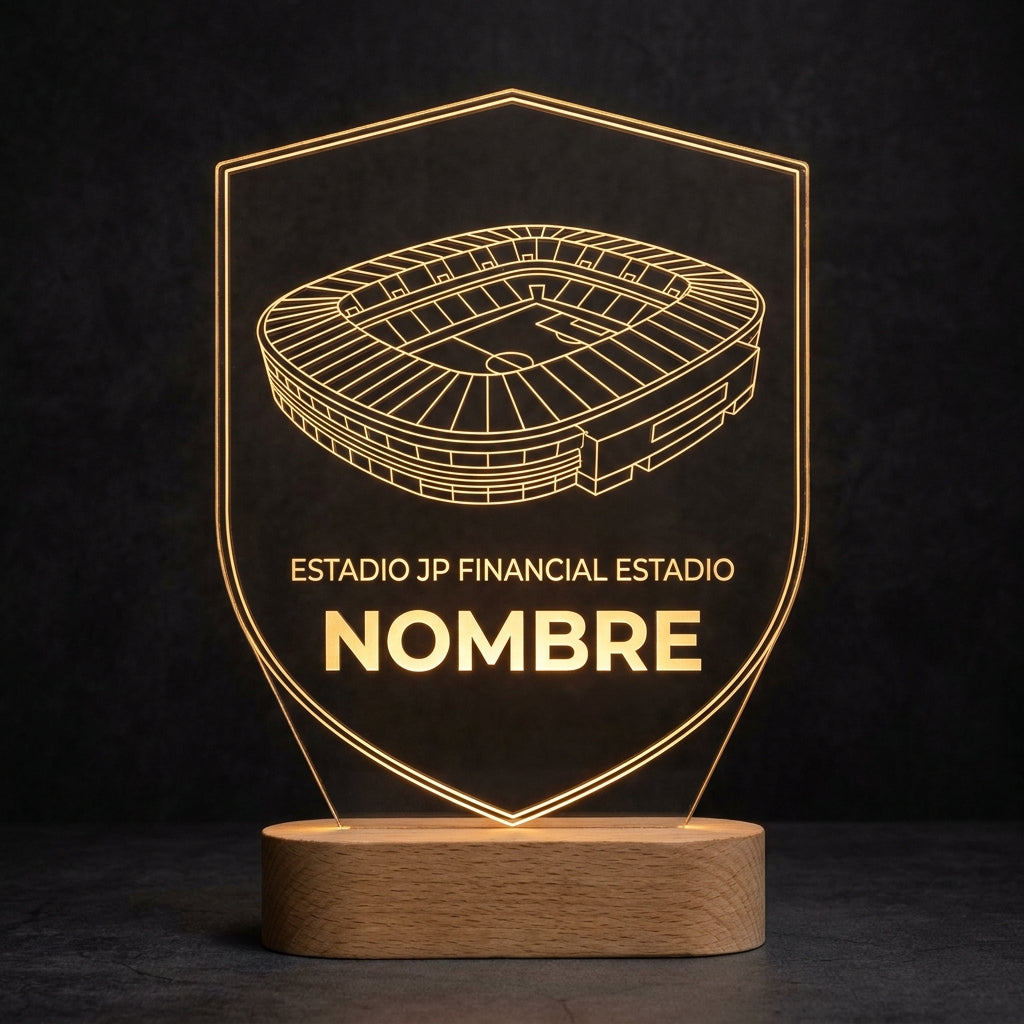Lámpara estadio Cádiz CF personalizada