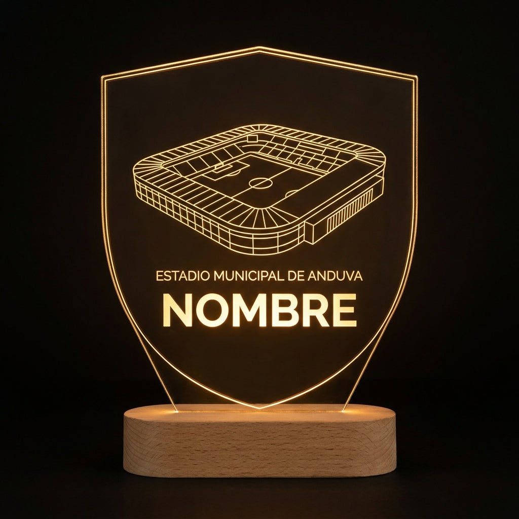 Lámpara estadio Anduva CD Mirandés personalizada