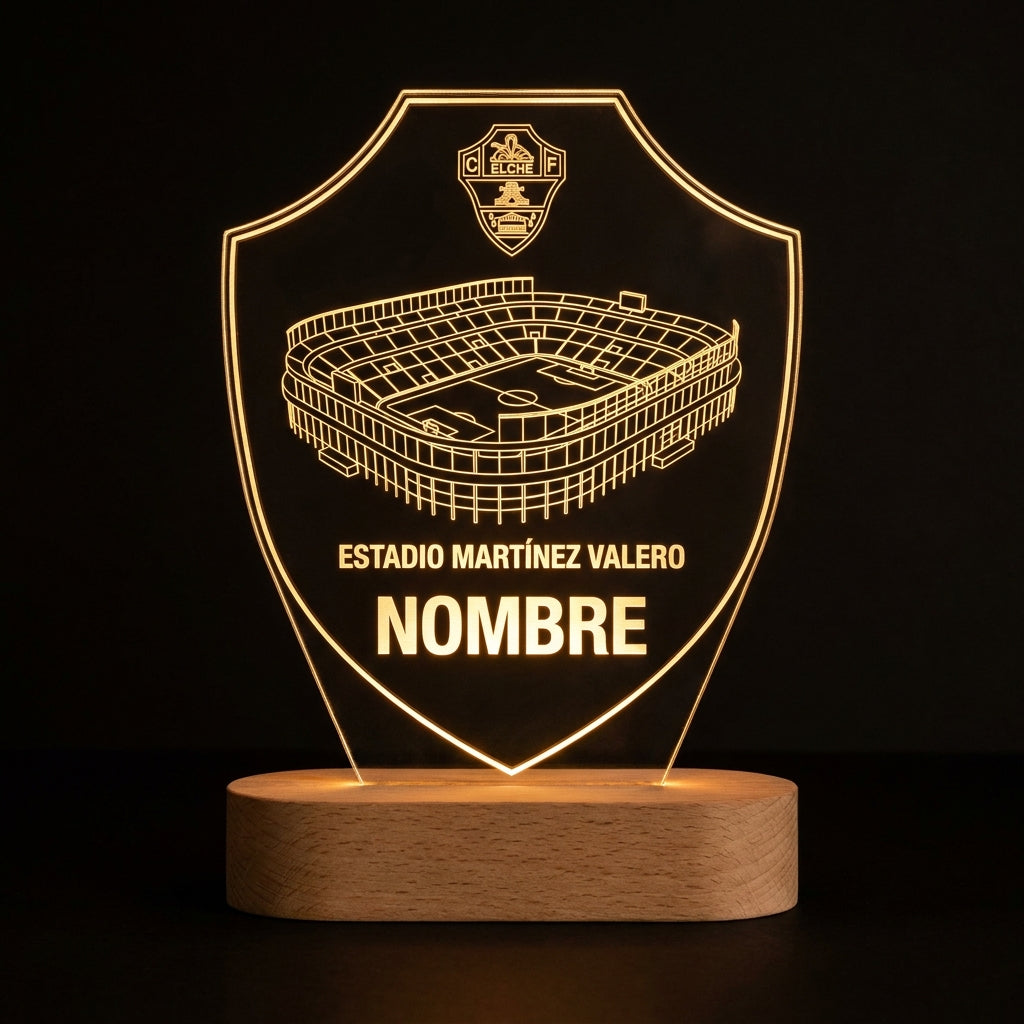 Lámpara estadio Martínez Valero Elche CF personalizada