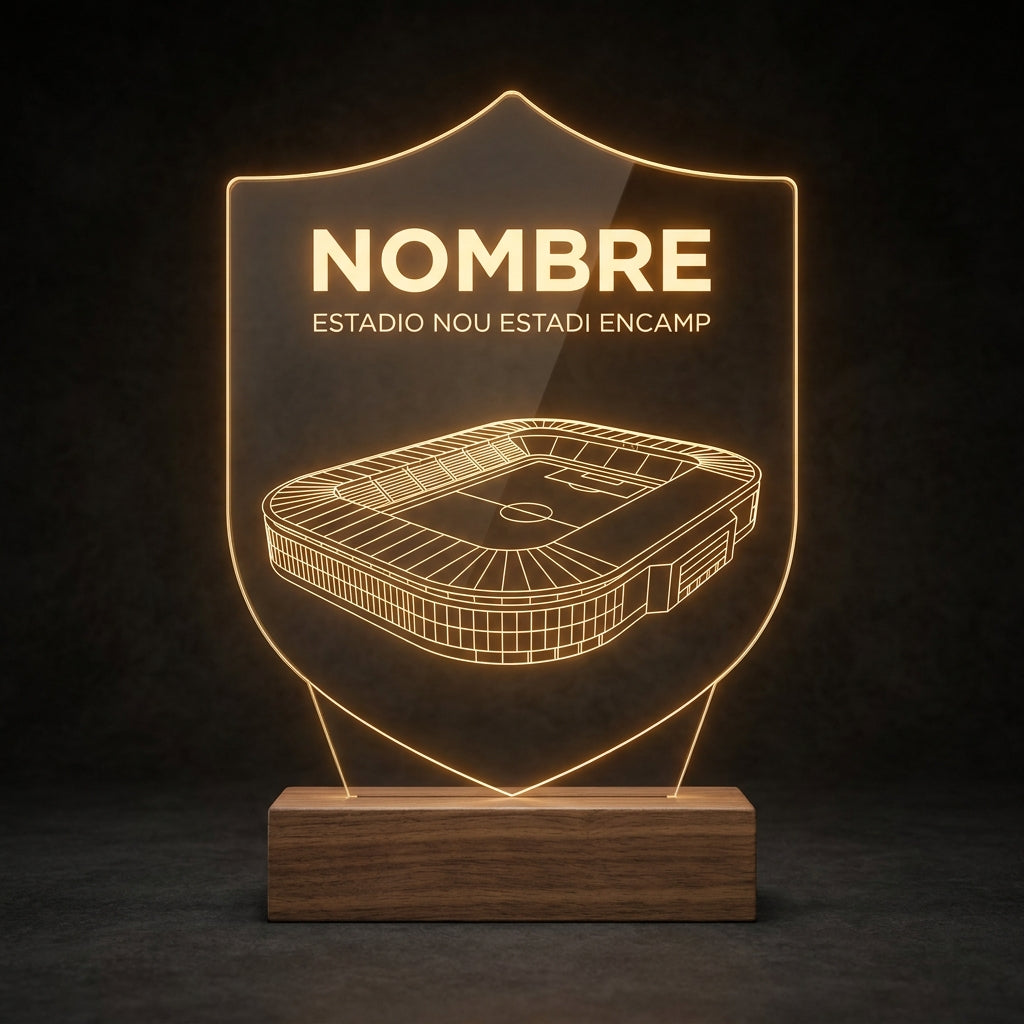 Lámpara estadio FC Andorra personalizada