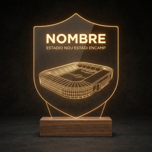 Lámpara estadio FC Andorra personalizada