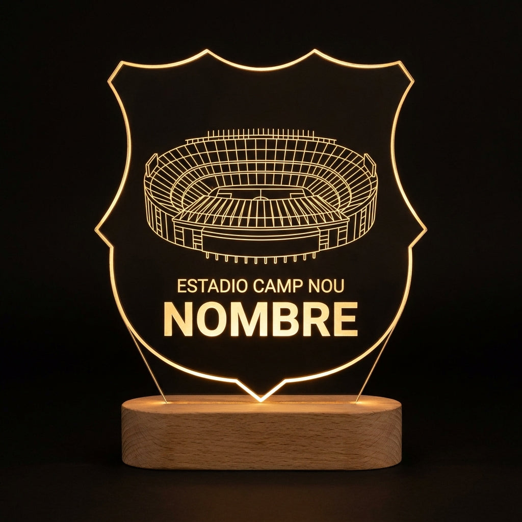 Lámpara estadio Camp Nou FC Barcelona personalizada