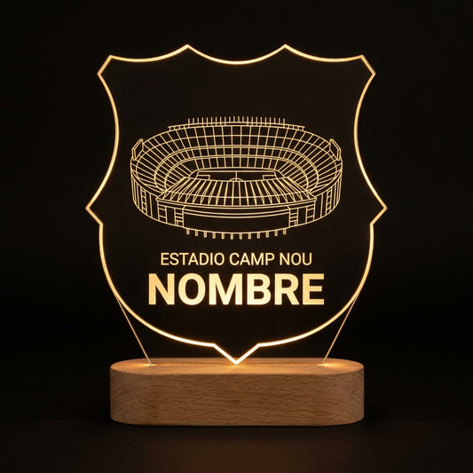 Lámpara estadio Camp Nou FC Barcelona personalizada