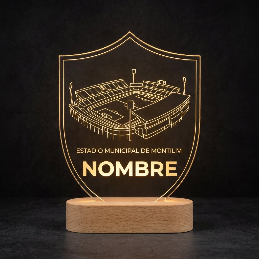 Lámpara estadio Montilivi Girona FC personalizada