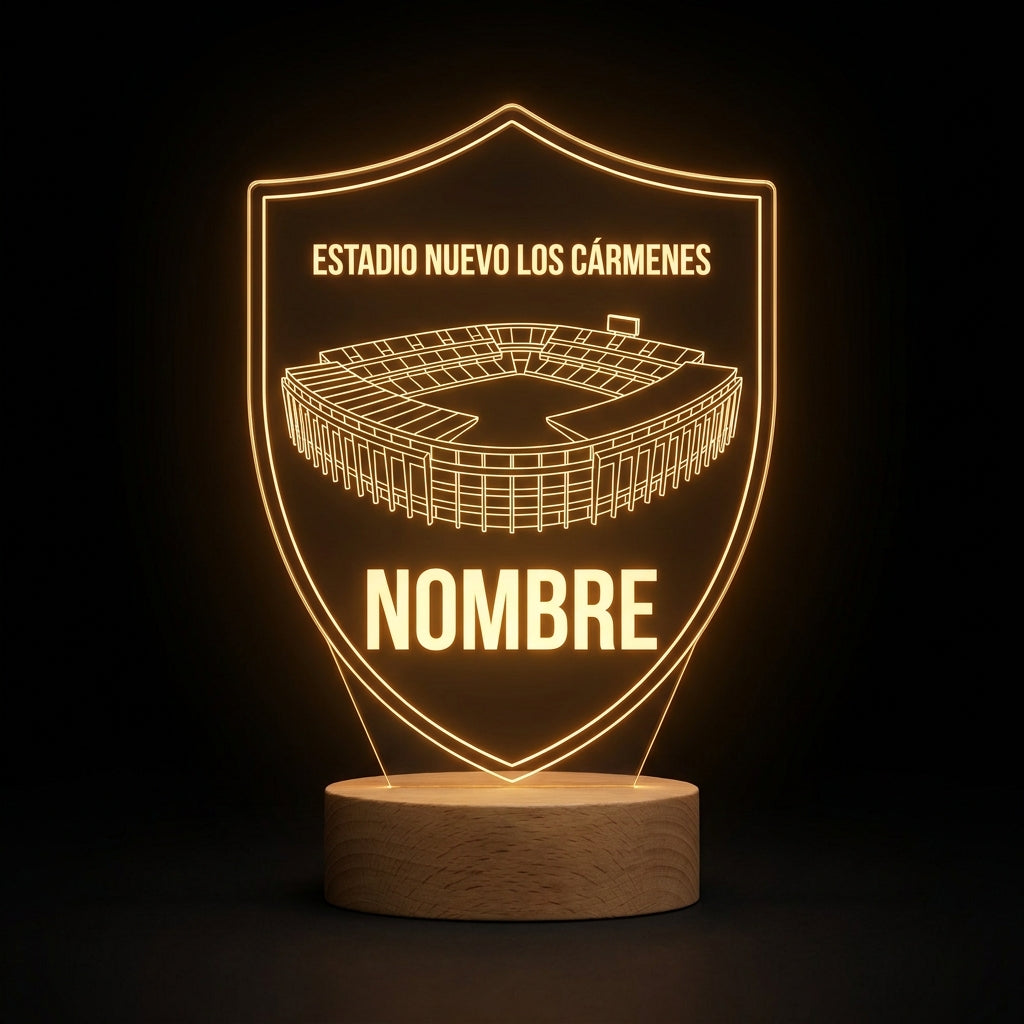 Lámpara estadio Nuevo Los Cármenes Granada CF personalizada