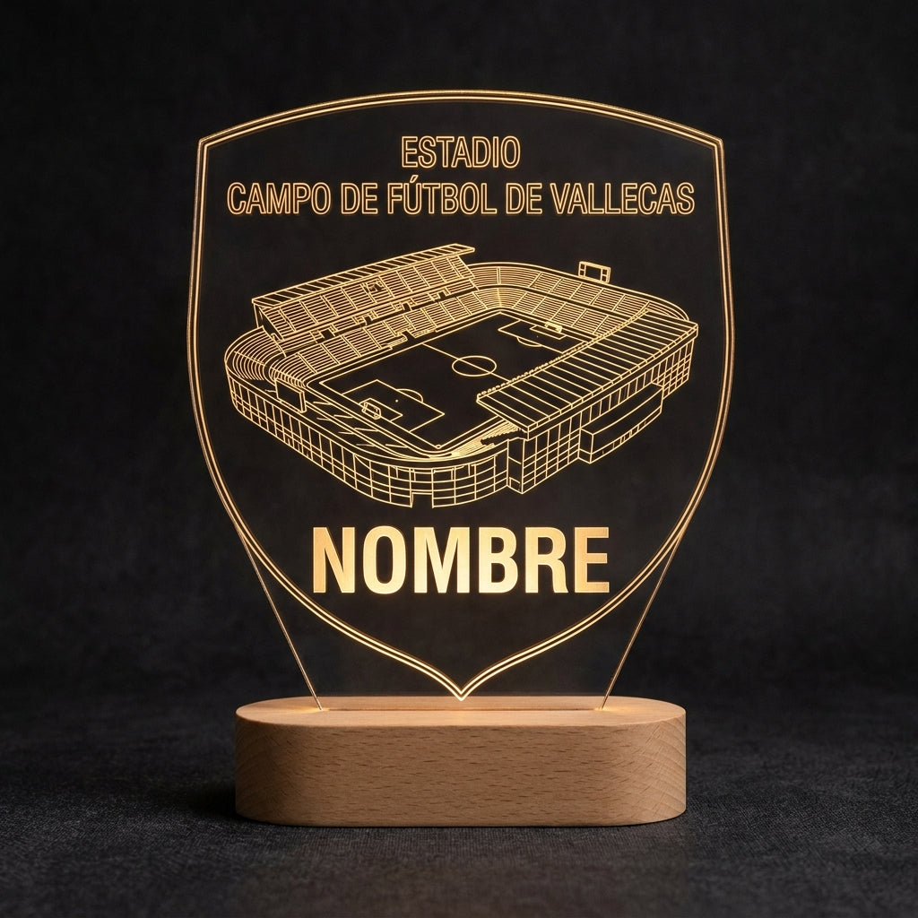 Lámpara estadio de Vallecas Rayo Vallecano personalizada
