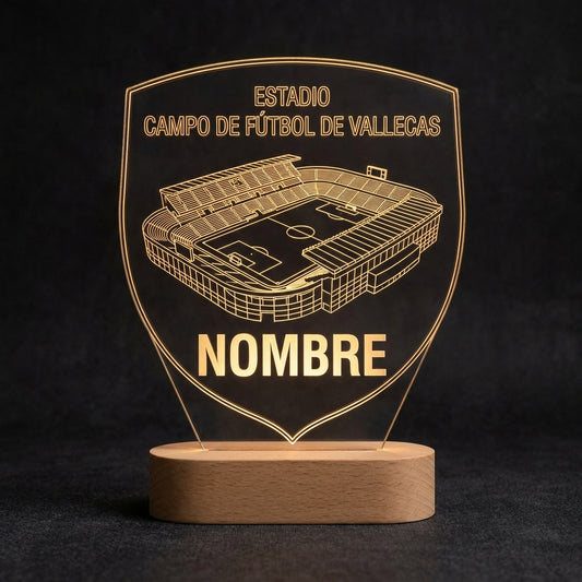 Lámpara estadio de Vallecas Rayo Vallecano personalizada