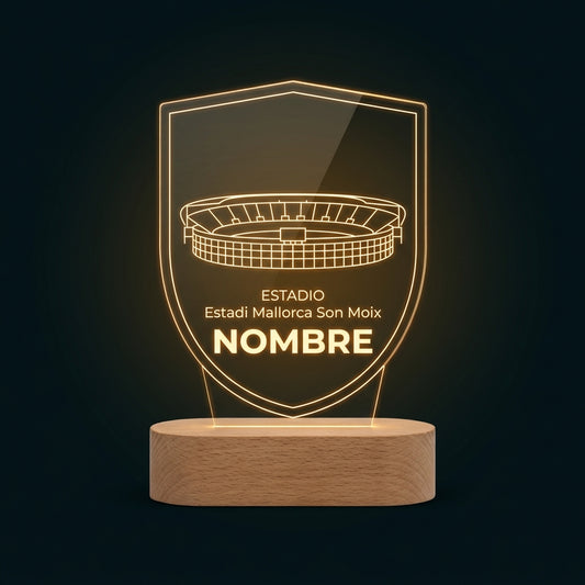Lámpara estadio Son Moix RCD Mallorca personalizada