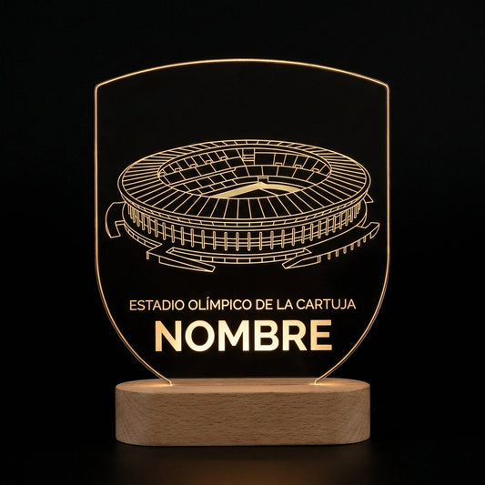 Lámpara estadio La Cartuja Real Betis personalizada