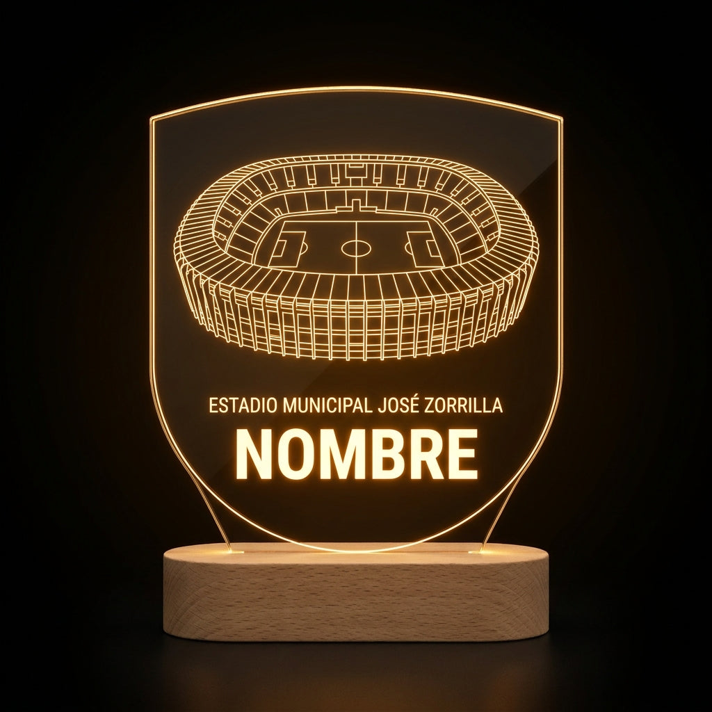 Lámpara estadio José Zorrilla Real Valladolid personalizada
