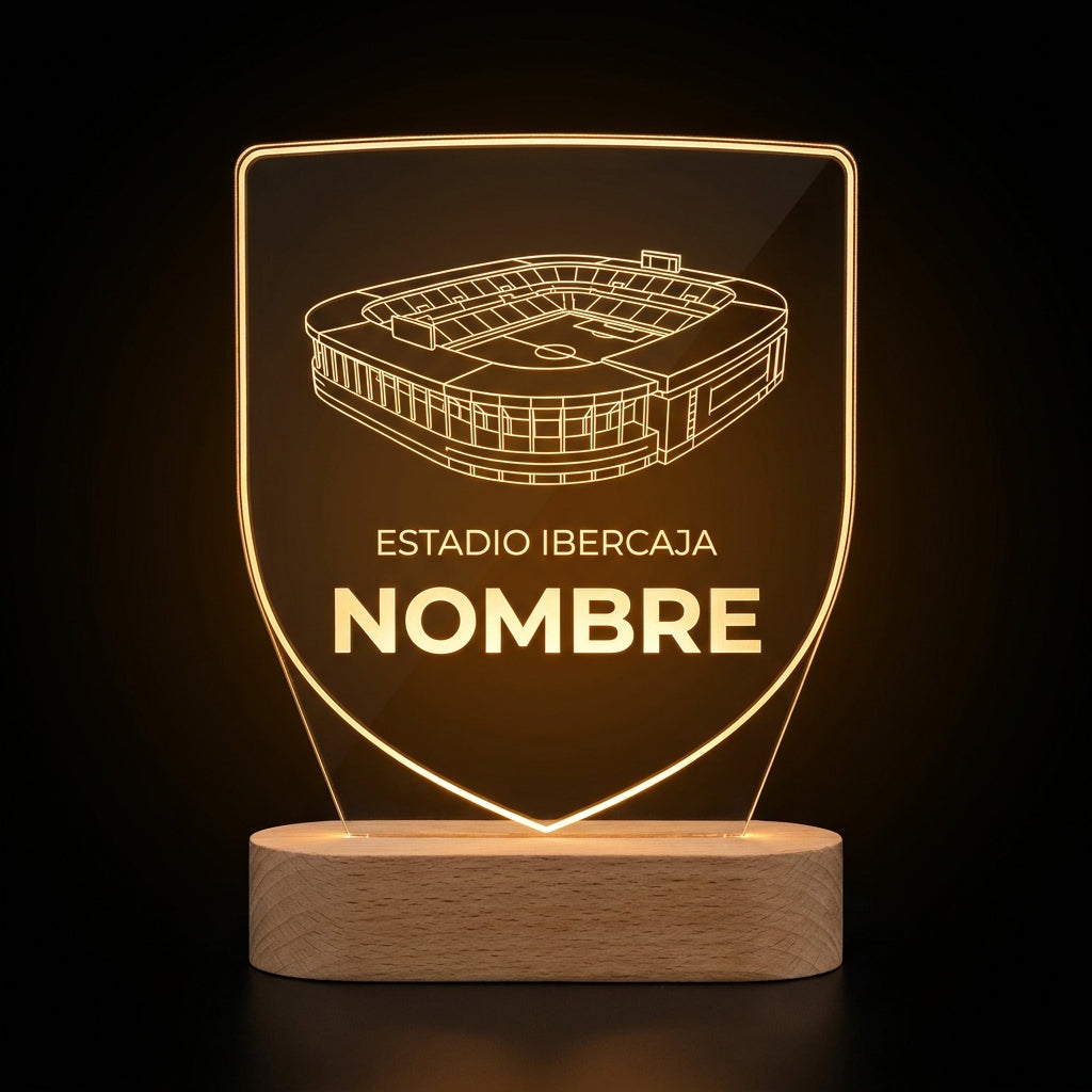 Lámpara Ibercaja Stadium Real Zaragoza personalizada
