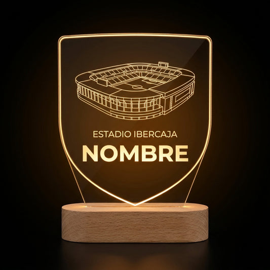 Lámpara Ibercaja Stadium Real Zaragoza personalizada