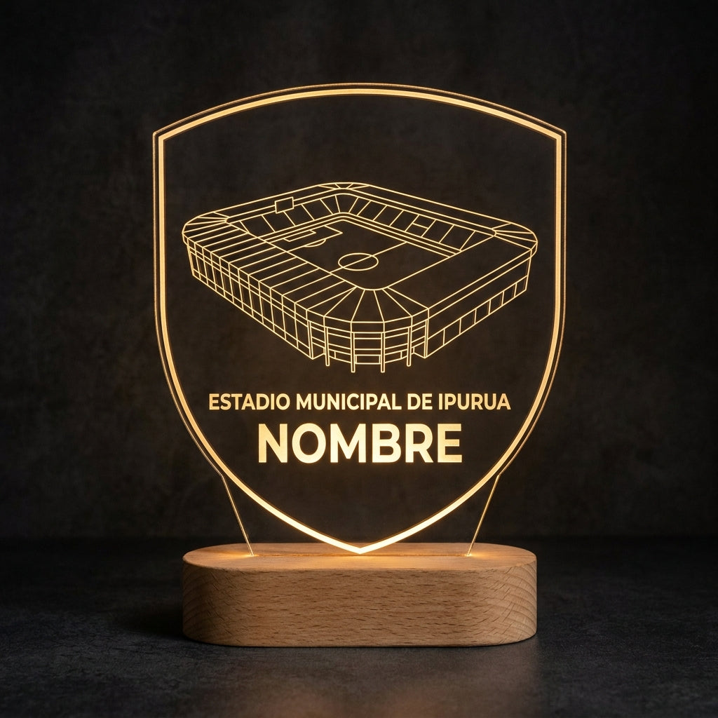 Lámpara estadio Ipurúa SD Eibar personalizada